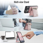 AutSpace A12 MagSafe Custodia per telefono con porta carte RFID magnetico, For iPhone 17 Pro Max, For iPhone 17 Pro, For iPhone 17, For iPhone Air