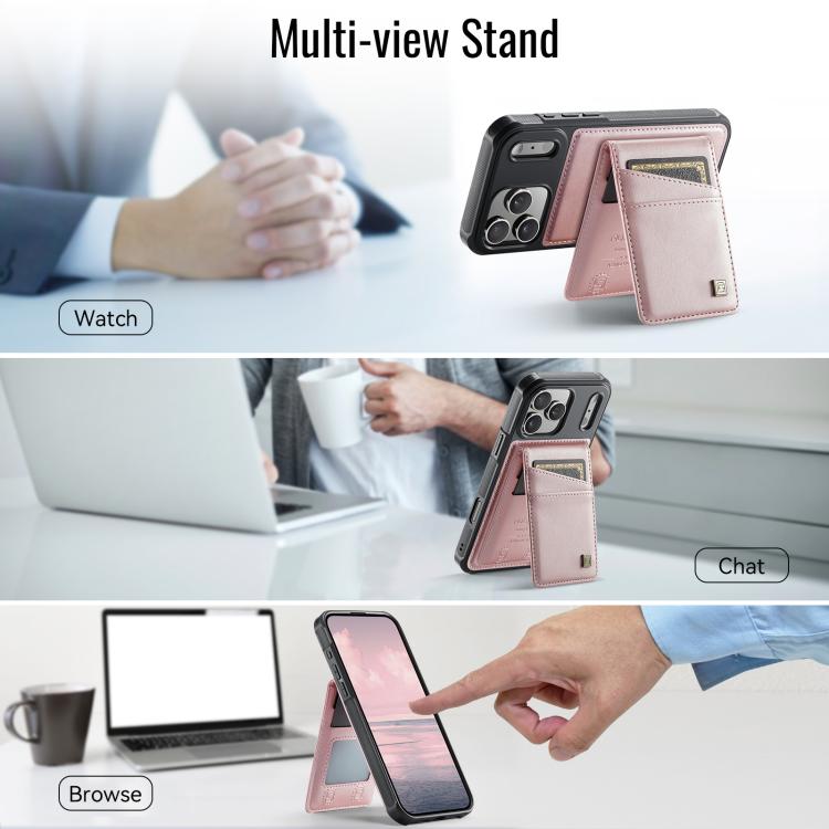 AutSpace A12 MagSafe Custodia per telefono con porta carte RFID magnetico, For iPhone 17 Pro Max, For iPhone 17 Pro, For iPhone 17, For iPhone Air