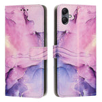 Custodia per telefono in pelle con motivo in marmo dipinto, For Samsung Galaxy A06, For Samsung Galaxy A15 4G / A15 5G, For Samsung Galaxy A55 5G, For Samsung Galaxy A35 5G