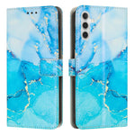 Custodia per telefono in pelle con motivo in marmo dipinto, For Samsung Galaxy A06, For Samsung Galaxy A15 4G / A15 5G, For Samsung Galaxy A55 5G, For Samsung Galaxy A35 5G