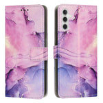 Custodia per telefono in pelle con motivo in marmo dipinto, For Samsung Galaxy A06, For Samsung Galaxy A15 4G / A15 5G, For Samsung Galaxy A55 5G, For Samsung Galaxy A35 5G