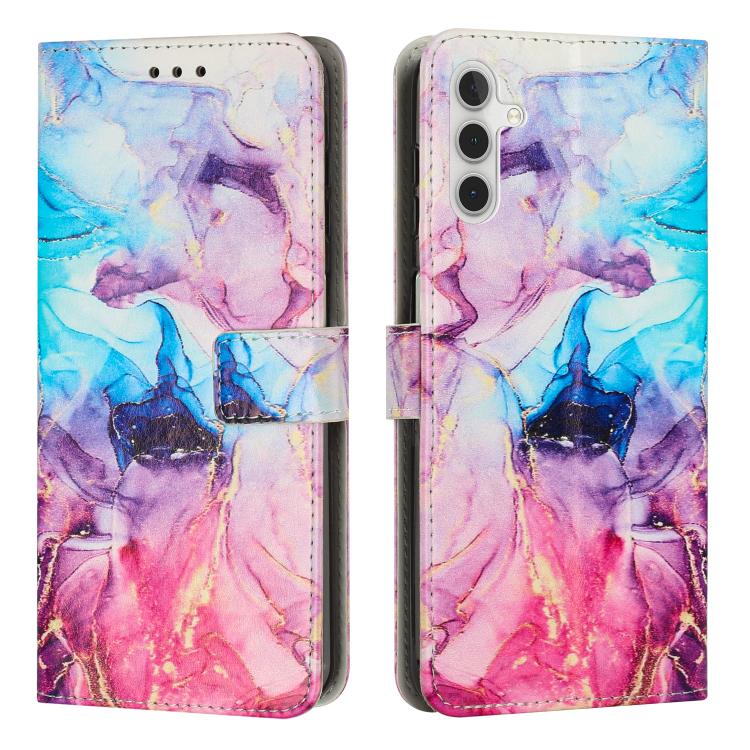 Custodia per telefono in pelle con motivo in marmo dipinto, For Samsung Galaxy A06, For Samsung Galaxy A15 4G / A15 5G, For Samsung Galaxy A55 5G, For Samsung Galaxy A35 5G