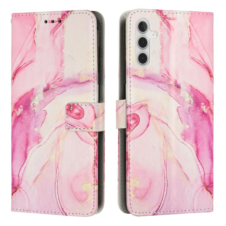 Custodia per telefono in pelle con motivo in marmo dipinto, For Samsung Galaxy A06, For Samsung Galaxy A15 4G / A15 5G, For Samsung Galaxy A55 5G, For Samsung Galaxy A35 5G