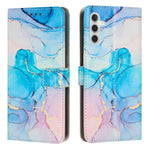 Custodia per telefono in pelle con motivo in marmo dipinto, For Samsung Galaxy A06, For Samsung Galaxy A15 4G / A15 5G, For Samsung Galaxy A55 5G, For Samsung Galaxy A35 5G