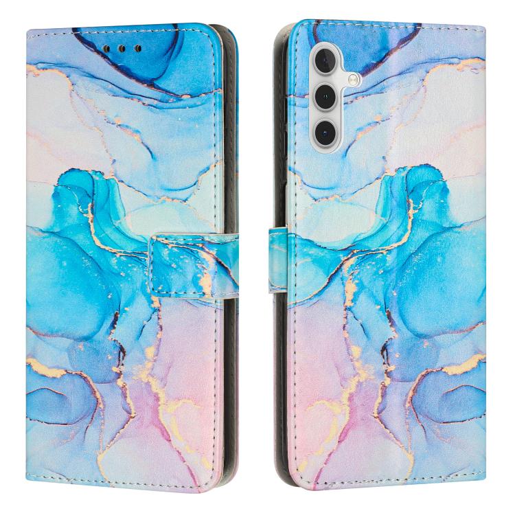 Custodia per telefono in pelle con motivo in marmo dipinto, For Samsung Galaxy A06, For Samsung Galaxy A15 4G / A15 5G, For Samsung Galaxy A55 5G, For Samsung Galaxy A35 5G