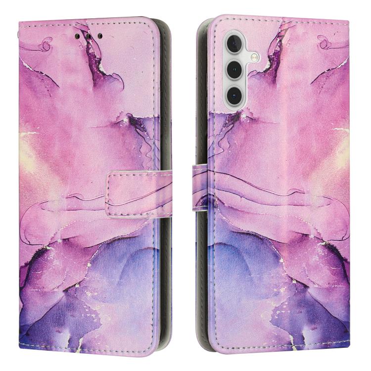 Custodia per telefono in pelle con motivo in marmo dipinto, For Samsung Galaxy A06, For Samsung Galaxy A15 4G / A15 5G, For Samsung Galaxy A55 5G, For Samsung Galaxy A35 5G