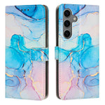 Custodia per telefono in pelle con motivo in marmo dipinto, For Samsung Galaxy A57 5G, For Galaxy A27 5G, For Samsung Galaxy A36 / A56, For Samsung Galaxy A16 4G / A16 5G / A26
