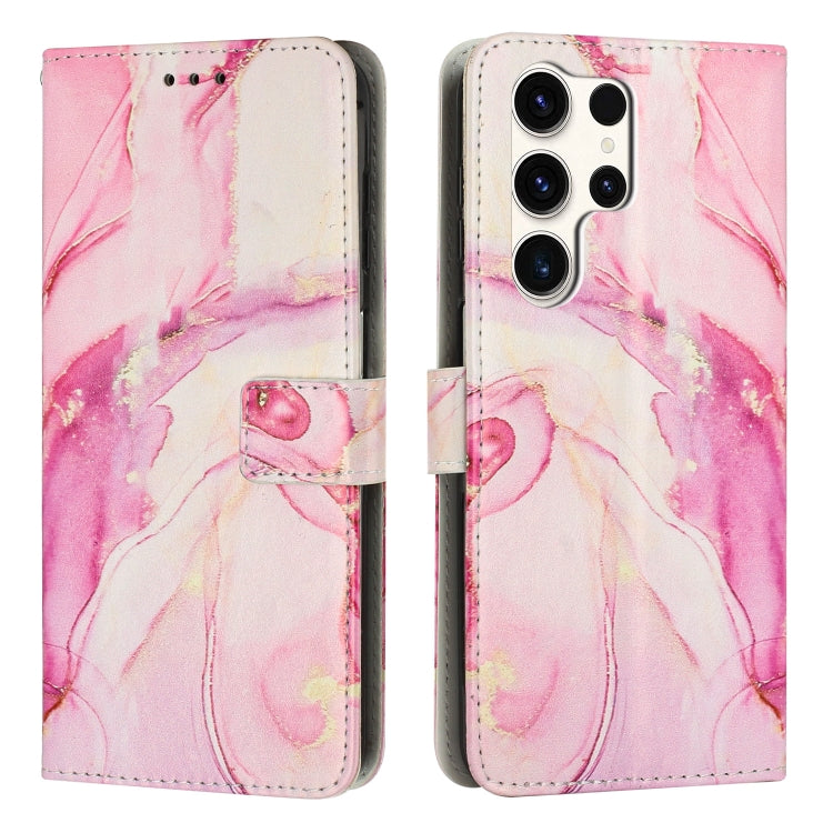 Custodia per telefono in pelle con motivo in marmo dipinto, For Samsung Galaxy S24 Ultra 5G, For Samsung Galaxy S24+ 5G, For Samsung Galaxy S24 5G