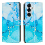 Custodia per telefono in pelle con motivo in marmo dipinto, For Galaxy S26 FE 5G, For Samsung Galaxy S26+ 5G, For Samsung Galaxy S26 Ultra 5G, For Samsung Galaxy S26 5G