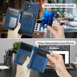 AutSpace A13 MagSafe Magnetic RFID Flip Card Bag Custodia per telefono, For iPhone 16 Plus, For iPhone 16, For iPhone 15 Pro Max, For iPhone 15 Pro