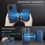 AutSpace A13 MagSafe Magnetic RFID Flip Card Bag Custodia per telefono, For iPhone 14 Pro, For iPhone 14 Pro Max, For iPhone 13 Pro Max, For iPhone 13 Pro