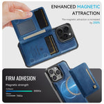 AutSpace A13 MagSafe Magnetic RFID Flip Card Bag Custodia per telefono, For iPhone 14 Pro, For iPhone 14 Pro Max, For iPhone 13 Pro Max, For iPhone 13 Pro
