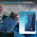AutSpace A13 MagSafe Magnetic RFID Flip Card Bag Custodia per telefono, For iPhone 14 Pro, For iPhone 14 Pro Max, For iPhone 13 Pro Max, For iPhone 13 Pro