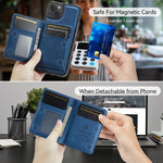 AutSpace A13 MagSafe Magnetic RFID Flip Card Bag Custodia per telefono, For iPhone 13, For iPhone 12, For iPhone 12 Pro Max, For iPhone 12 Pro