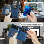 AutSpace A13 MagSafe Magnetic RFID Flip Card Bag Custodia per telefono, For iPhone 17 Pro Max, For iPhone 17 Pro, For iPhone 17, For iPhone Air
