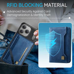 AutSpace A13 MagSafe Magnetic RFID Flip Card Bag Custodia per telefono, For iPhone 17 Pro Max, For iPhone 17 Pro, For iPhone 17, For iPhone Air