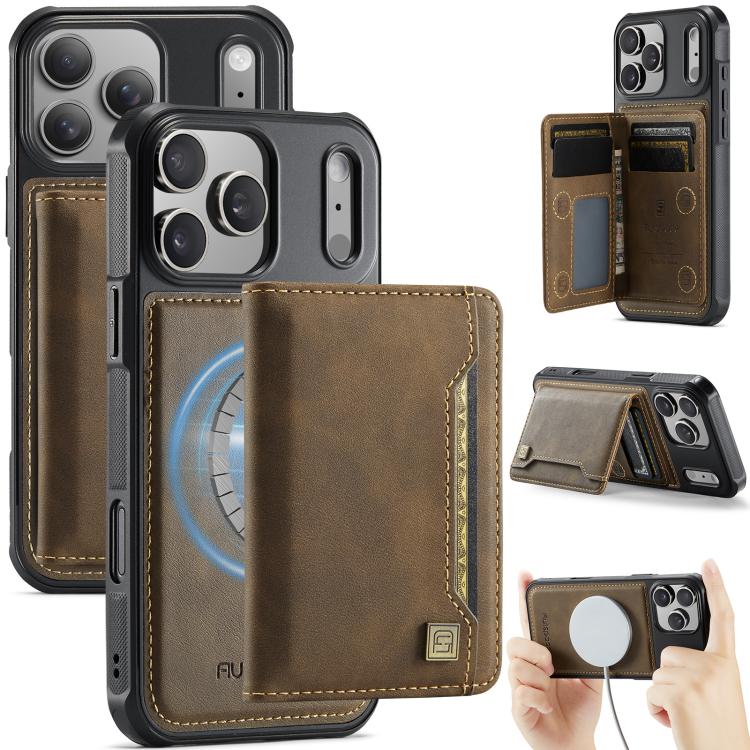 AutSpace A13 MagSafe Magnetic RFID Flip Card Bag Custodia per telefono, For iPhone 17 Pro Max, For iPhone 17 Pro, For iPhone 17, For iPhone Air