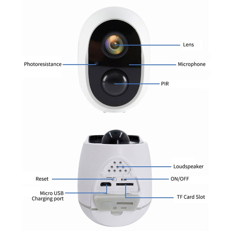 Telecamera di sorveglianza WiFi Ultra-HD con visione notturna IP6