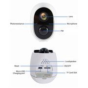 Videocamera di sorveglianza WiFi wireless con pannello solare Ultra-HD per la casa, versione graffiti, Without Memory, 32GB, 64GB, 128GB