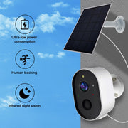 Telecamera di sorveglianza wireless WiFi con pannello solare HD per esterni, versione graffiti, 3 MP, Without Memory, 32GB, 64GB, 128GB