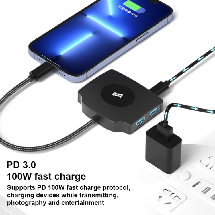 YCE-Z70A Tipo-C a PD 3.0, USB 3.0x2 + SD/TF, 3.5mm e scheda di acquisizione video per docking station HD1.4