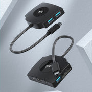 YCE-Z70A Tipo-C a PD 3.0, USB 3.0x2 + SD/TF, 3.5mm e scheda di acquisizione video per docking station HD1.4