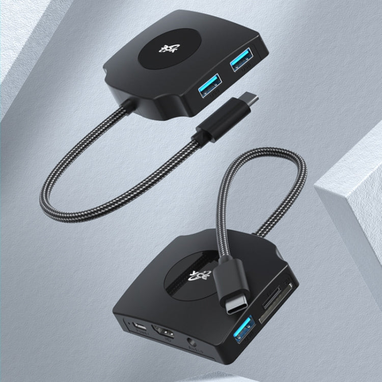 YCE-Z70A Tipo-C a PD 3.0, USB 3.0x2 + SD/TF, 3.5mm e scheda di acquisizione video per docking station HD1.4