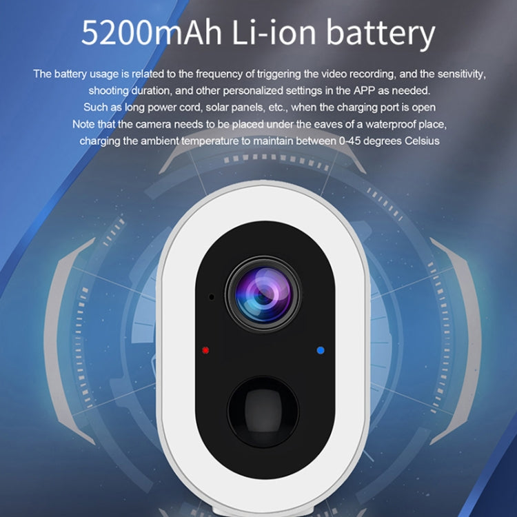 Telecamera WiFi Tuya Smart HD 3MP con batteria ricaricabile