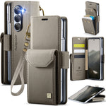 AutSpace A23 Organ Card Bag Custodia magnetica RFID PU per telefono, For Galaxy Z Fold8 5G, For Galaxy Z Fold8 Ultra 5G, For Samsung Galaxy Z Fold7 5G, For Samsung Galaxy Z Fold6 5G, For Samsung Galaxy Z Fold5 5G