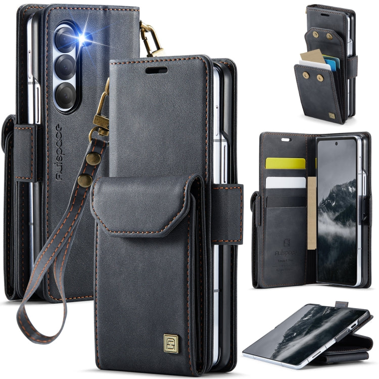 AutSpace A23 Organ Card Bag Custodia magnetica RFID PU per telefono, For Galaxy Z Fold8 5G, For Galaxy Z Fold8 Ultra 5G, For Samsung Galaxy Z Fold7 5G, For Samsung Galaxy Z Fold6 5G, For Samsung Galaxy Z Fold5 5G