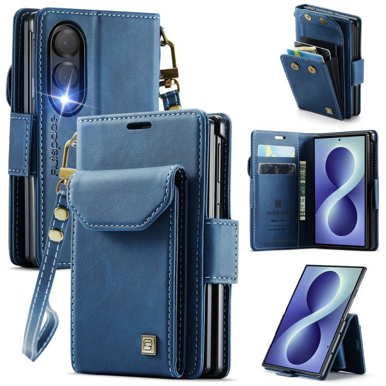 AutSpace A23 Organ Card Bag Custodia magnetica RFID PU per telefono, For Galaxy Z Fold8 5G, For Galaxy Z Fold8 Ultra 5G, For Samsung Galaxy Z Fold7 5G, For Samsung Galaxy Z Fold6 5G, For Samsung Galaxy Z Fold5 5G