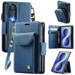 AutSpace A23 Organ Card Bag Custodia magnetica RFID PU per telefono, For Galaxy Z Fold8 5G, For Galaxy Z Fold8 Ultra 5G, For Samsung Galaxy Z Fold7 5G, For Samsung Galaxy Z Fold6 5G, For Samsung Galaxy Z Fold5 5G