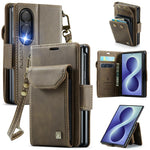 AutSpace A23 Organ Card Bag Custodia magnetica RFID PU per telefono, For Galaxy Z Fold8 5G, For Galaxy Z Fold8 Ultra 5G, For Samsung Galaxy Z Fold7 5G, For Samsung Galaxy Z Fold6 5G, For Samsung Galaxy Z Fold5 5G