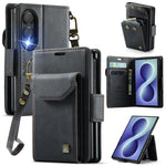 AutSpace A23 Organ Card Bag Custodia magnetica RFID PU per telefono, For Galaxy Z Fold8 5G, For Galaxy Z Fold8 Ultra 5G, For Samsung Galaxy Z Fold7 5G, For Samsung Galaxy Z Fold6 5G, For Samsung Galaxy Z Fold5 5G
