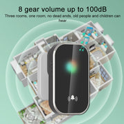 Campanello wireless impermeabile 2 in 1 con telecomando a lunga distanza, Silver, A20 Pro