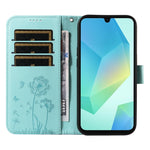 Custodia per telefono in pelle con motivo in rilievo di tarassaco, For Samsung Galaxy A26 5G Global