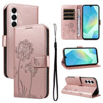 Custodia per telefono in pelle con motivo in rilievo di tarassaco, For Samsung Galaxy A26 5G Global