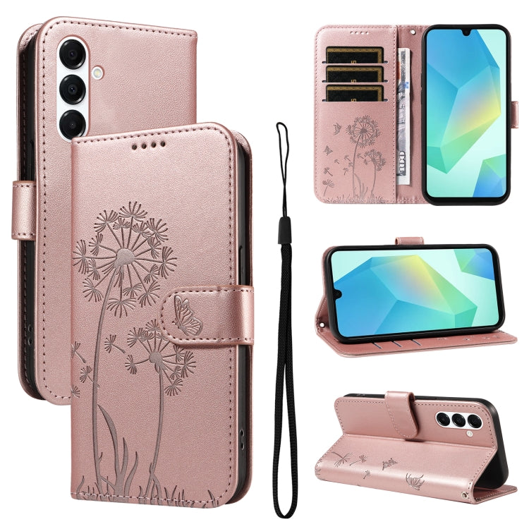 Custodia per telefono in pelle con motivo in rilievo di tarassaco, For Samsung Galaxy A26 5G Global