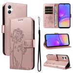 Custodia per telefono in pelle con motivo in rilievo di tarassaco, For Samsung Galaxy A07 5G, For Samsung Galaxy A36 5G, For Samsung Galaxy A06 5G / 4G, For Samsung Galaxy A56 5G