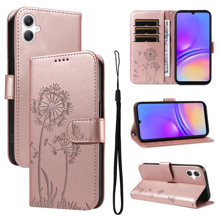 Custodia per telefono in pelle con motivo in rilievo di tarassaco, For Samsung Galaxy A07 5G, For Samsung Galaxy A36 5G, For Samsung Galaxy A06 5G / 4G, For Samsung Galaxy A56 5G
