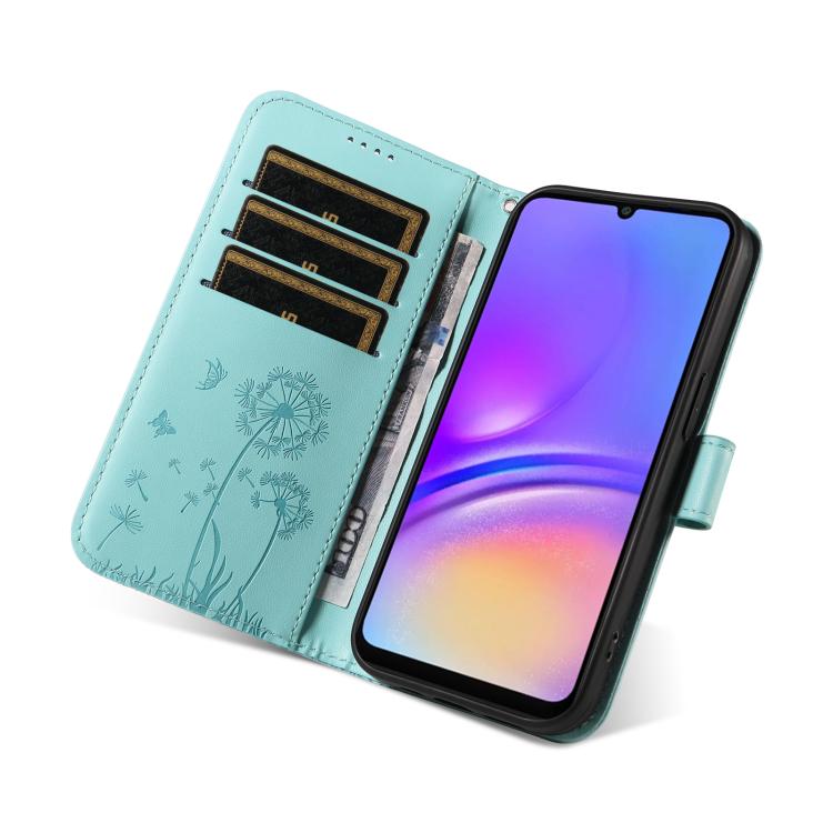 Custodia per telefono in pelle con motivo in rilievo di tarassaco, For Samsung Galaxy A07 5G, For Samsung Galaxy A36 5G, For Samsung Galaxy A06 5G / 4G, For Samsung Galaxy A56 5G