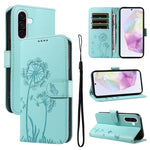 Custodia per telefono in pelle con motivo in rilievo di tarassaco, For Samsung Galaxy A07 5G, For Samsung Galaxy A36 5G, For Samsung Galaxy A06 5G / 4G, For Samsung Galaxy A56 5G