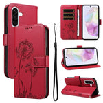 Custodia per telefono in pelle con motivo in rilievo di tarassaco, For Samsung Galaxy A07 5G, For Samsung Galaxy A36 5G, For Samsung Galaxy A06 5G / 4G, For Samsung Galaxy A56 5G