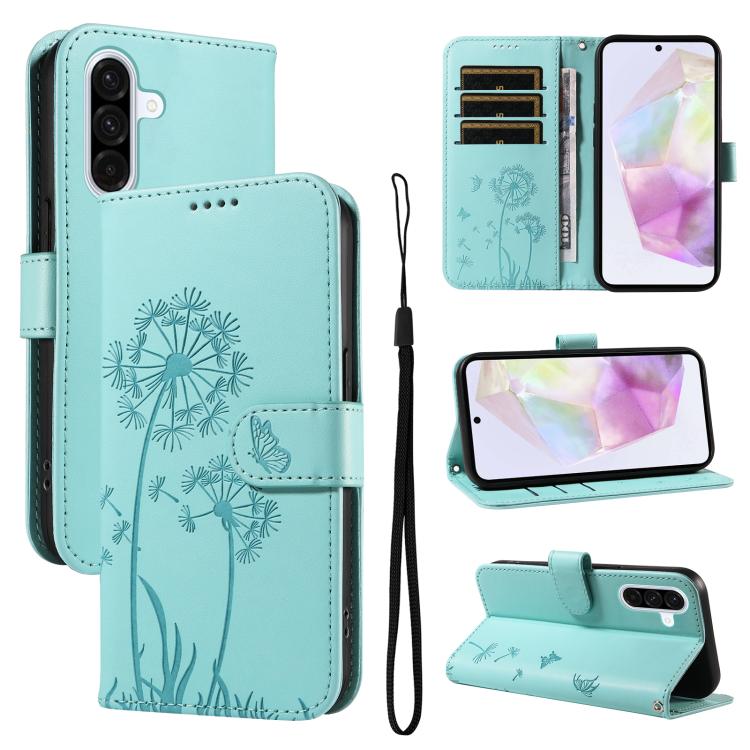 Custodia per telefono in pelle con motivo in rilievo di tarassaco, For Samsung Galaxy A07 5G, For Samsung Galaxy A36 5G, For Samsung Galaxy A06 5G / 4G, For Samsung Galaxy A56 5G