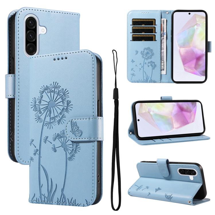 Custodia per telefono in pelle con motivo in rilievo di tarassaco, For Samsung Galaxy A07 5G, For Samsung Galaxy A36 5G, For Samsung Galaxy A06 5G / 4G, For Samsung Galaxy A56 5G