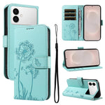 Custodia per telefono in pelle con motivo in rilievo di tarassaco, For Samsung Galaxy S26+ 5G, For Samsung Galaxy S26 Edge 5G, For Samsung Galaxy S26 Ultra 5G, For Samsung Galaxy S26 5G