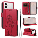 Custodia per telefono in pelle con motivo in rilievo di tarassaco, For Samsung Galaxy S26+ 5G, For Samsung Galaxy S26 Edge 5G, For Samsung Galaxy S26 Ultra 5G, For Samsung Galaxy S26 5G