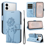 Custodia per telefono in pelle con motivo in rilievo di tarassaco, For Samsung Galaxy S26+ 5G, For Samsung Galaxy S26 Edge 5G, For Samsung Galaxy S26 Ultra 5G, For Samsung Galaxy S26 5G