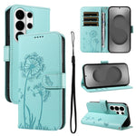 Custodia per telefono in pelle con motivo in rilievo di tarassaco, For Samsung Galaxy S26+ 5G, For Samsung Galaxy S26 Edge 5G, For Samsung Galaxy S26 Ultra 5G, For Samsung Galaxy S26 5G