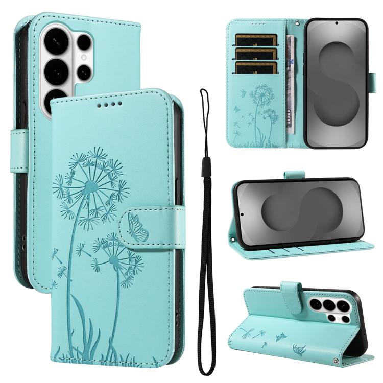 Custodia per telefono in pelle con motivo in rilievo di tarassaco, For Samsung Galaxy S26+ 5G, For Samsung Galaxy S26 Edge 5G, For Samsung Galaxy S26 Ultra 5G, For Samsung Galaxy S26 5G
